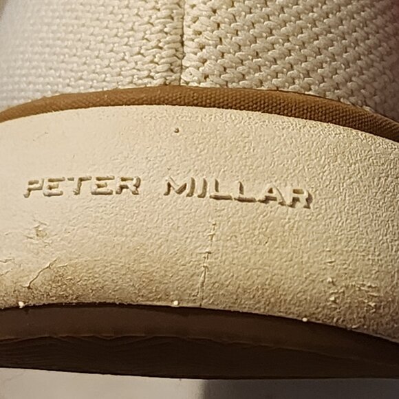 Size 9 Peter Millar Luxury Ivory Knit Upper Athletic Shoes VG Condition! No Box - Picture 8 of 11